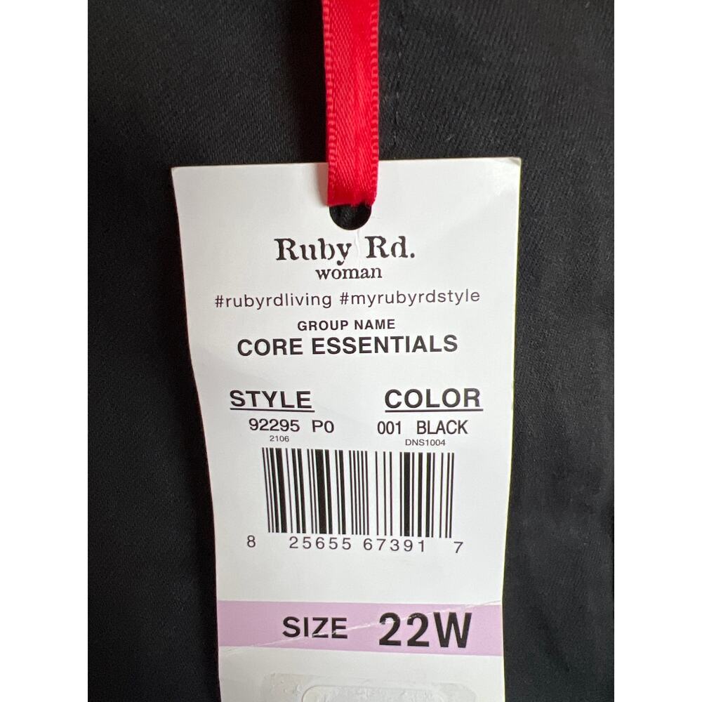 Classsiccore Ruby Rd Pants 22W Black Pull-On Stre… - image 6